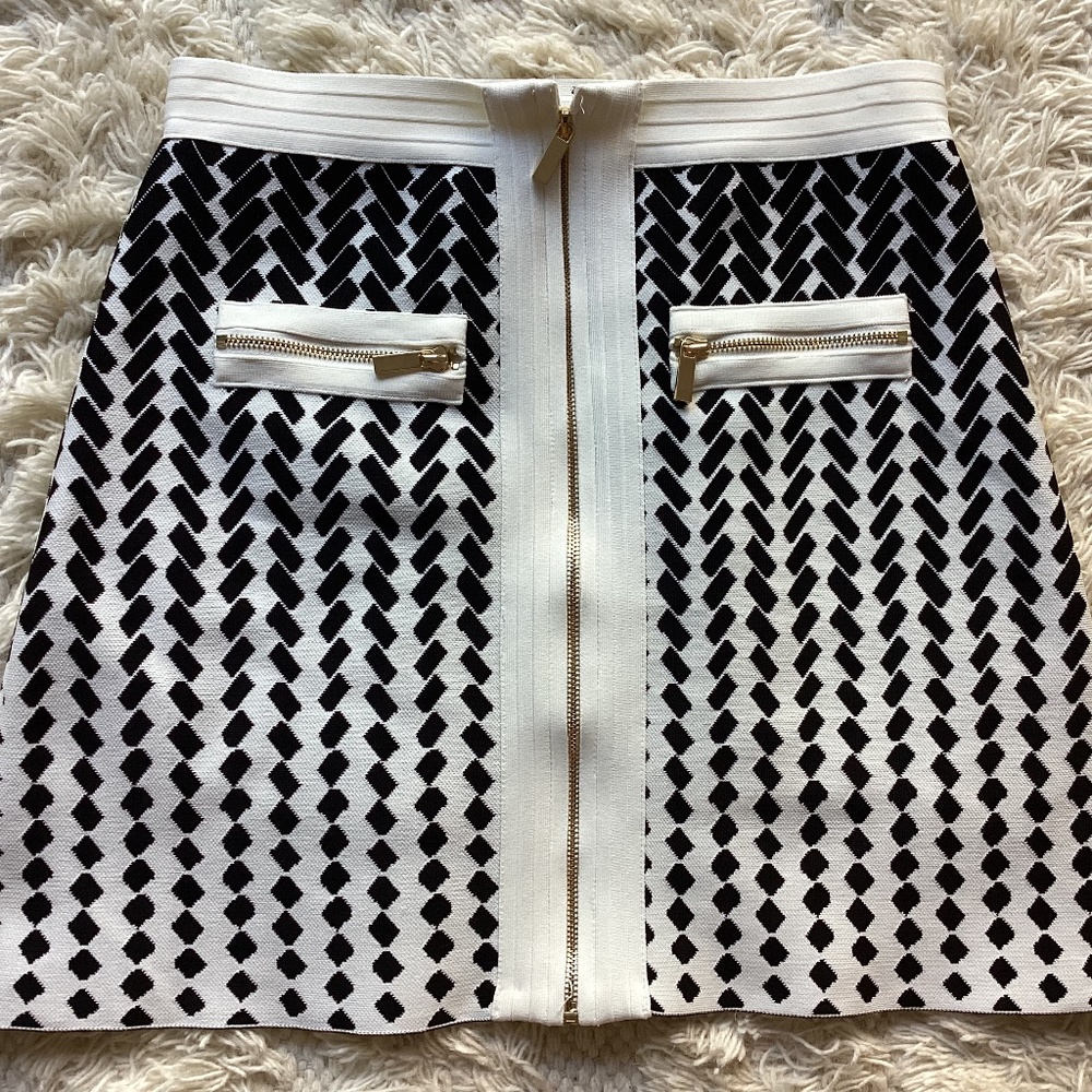 Karen Millen Skirt Jacquard Bandage Knit